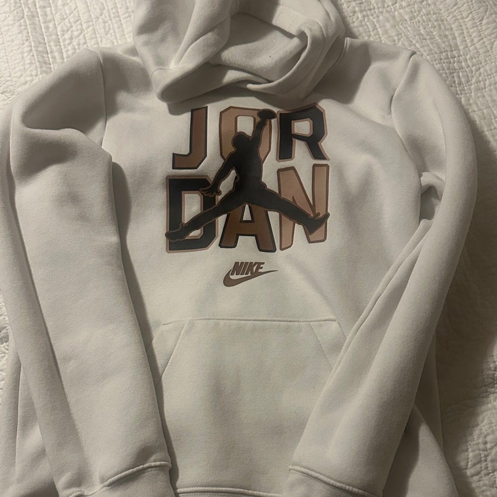 Nike White Jordan Kids Hoodie